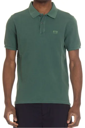C.P. Company Homme, Tops, Vert, Taille: S Polo Vert avec Détail Logo