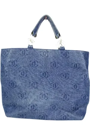 CHANEL Femme, Pre-owned, Bleu, Taille: ONE Size Pre-owned Denim sacs-chanel