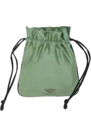 Prada Femme, Pre-owned, Vert, Taille: ONE Size Pre-owned Tissu pochettes-minaudieres