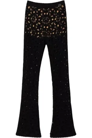Twin-Set Femme, Pantalons, Noir, Taille: 38 FR Pantalon tricoté