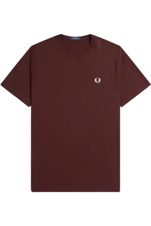 Fred Perry Homme, Tops, Rouge, Taille: M T-shirt classique