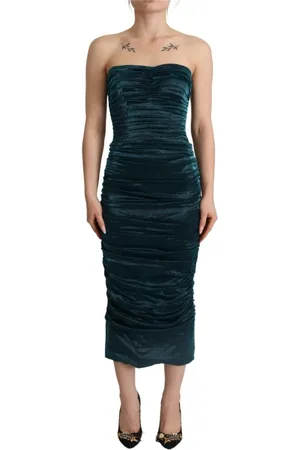 Dolce & Gabbana Femme, Robes, Bleu, Taille: 38 FR Midi Robes