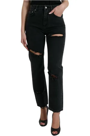 Dolce & Gabbana Femme, Jeans, Noir, Taille: 36 FR Jeans slim