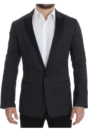 Dolce & Gabbana Homme, Costumes, Noir, Taille: M Blazer Slim Fit à Pois Noirs