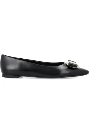Salvatore Ferragamo Femme, Chaussures, Noir, Taille: 37 1/2 EU Ballerinas