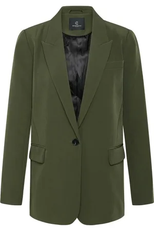 Bruuns Bazaar Femme, Vestes, Vert, Taille: 38 FR Blazer Classique Femme Deep Depths
