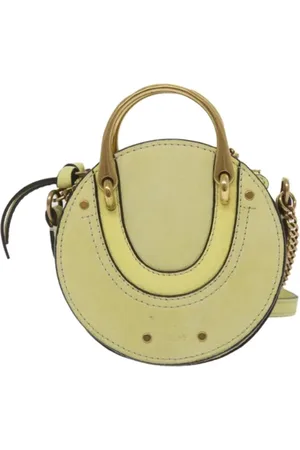 Chloé Femme, Pre-owned, Jaune, Taille: ONE Size Pre-owned Daim sacs-main