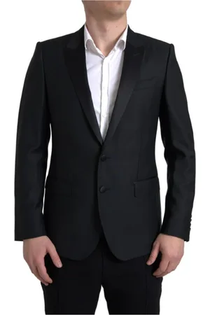Dolce & Gabbana Homme, Vestes, Noir, Taille: M Blazer de luxe noir slim fit en laine mélangée