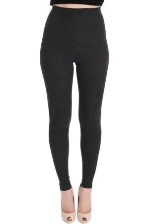 Dolce & Gabbana Femme, Pantalons, Gris, Taille: 36 FR Leggings