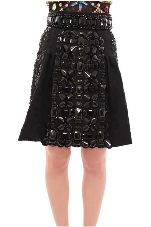 Dolce & Gabbana Femme, Jupes, Noir, Taille: 38 FR Midi Skirts