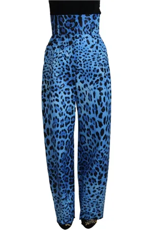 Dolce & Gabbana Femme, Pantalons, Bleu, Taille: 36 FR Wide Pantalons