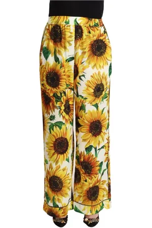 Dolce & Gabbana Femme, Pantalons, Multicolore, Taille: 38 FR Wide Pantalons