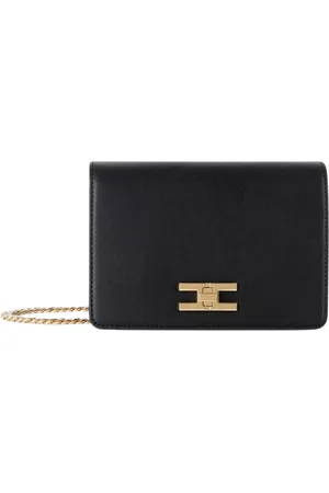 Elisabetta Franchi Femme, Sacs, Noir, Taille: ONE Size Élégant sac bandoulière avec chaîne