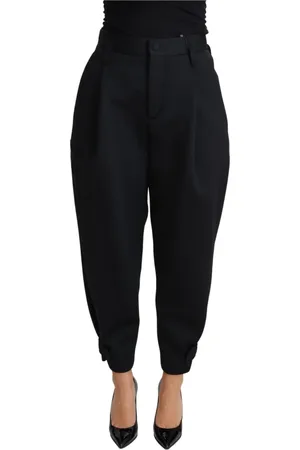 Dolce & Gabbana Femme, Pantalons, Noir, Taille: 36 FR Wide Pantalons