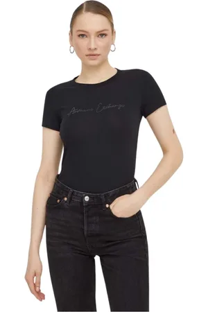 Armani Exchange Femme, Tops, Bleu, Taille: 40 FR T-Chemises