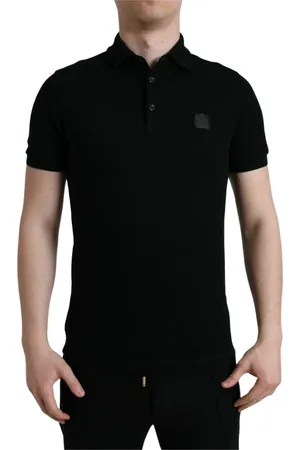 Dolce & Gabbana Homme, Tops, Noir, Taille: S Polo Chemises