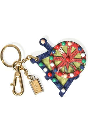 Dolce & Gabbana Femme, Accessoires, Multicolore, Taille: ONE Size Multicolore Tons Or Porte-clés Carretto
