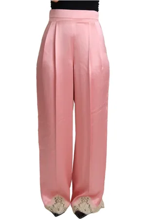 Dolce & Gabbana Femme, Pantalons, Rose, Taille: 38 FR Wide Pantalons