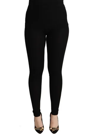 Dolce & Gabbana Femme, Pantalons, Noir, Taille: 36 FR Leggings