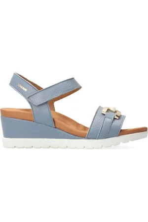 Mephisto Femme, Chaussures, Bleu, Taille: 36 EU Flat Sandales