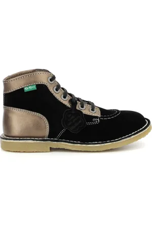 Kickers Femme, Chaussures, Noir, Taille: 36 EU Bottes Confort Kicklegend Lacets