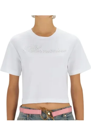BLUMARINE Femme, Tops, Blanc, Taille: 36 FR Collection de T-shirts et Polos élégants