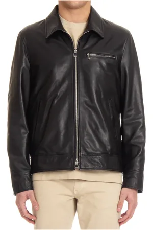 SALVATORE SANTORO Homme, Vestes, Noir, Taille: M Veste en Cuir Noir Supersoft