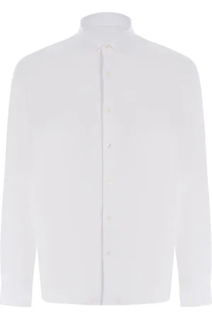 FILIPPO DE LAURENTIIS Homme, Chemises, Blanc, Taille: L Chemise Classique en Jersey de Coton Blanc