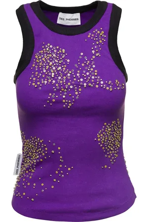 Des Phemmes Femme, Tops, Violet, Taille: 36 FR Hauts sans manches