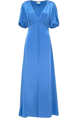 MVP Wardrobe Femme, Robes, Bleu, Taille: 38 FR Grand Ribaud Chemisier