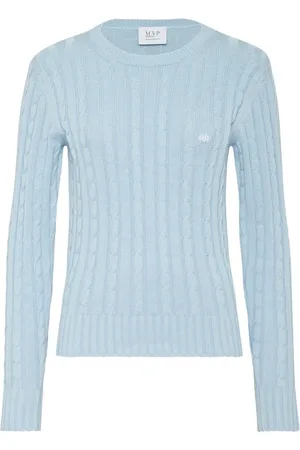 MVP Wardrobe Femme, Pulls, Bleu, Taille: 38 FR Tricot
