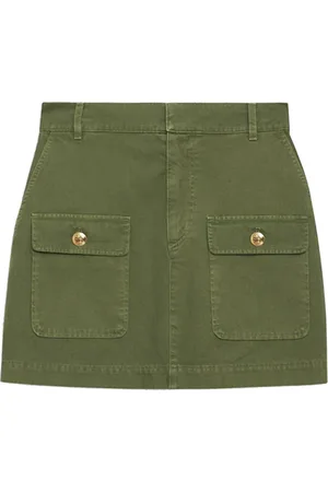 ANINE BING Femme, Jupes, Vert, Taille: 36 FR Jupe Army avec inspiration utilitaire