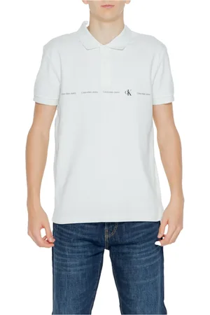 Calvin Klein Homme, Tops, Blanc, Taille: S Polo Manches Courtes Collection Printemps/Été