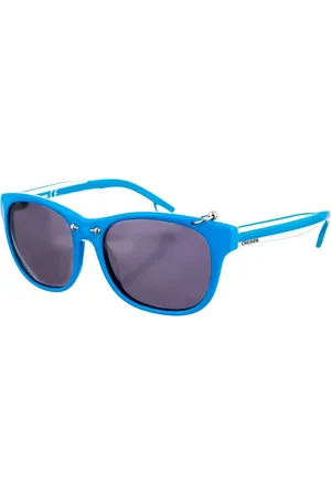 Diesel Femme, Accessoires, Bleu, Taille: ONE Size Lunettes de soleil ovales en acétate avec détail piercing