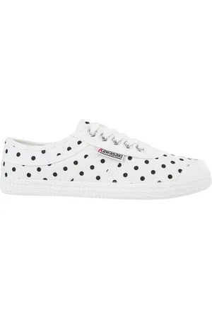 Kawasaki Femme, Chaussures, Blanc, Taille: 37 EU Polka Dot Canvas Baskets