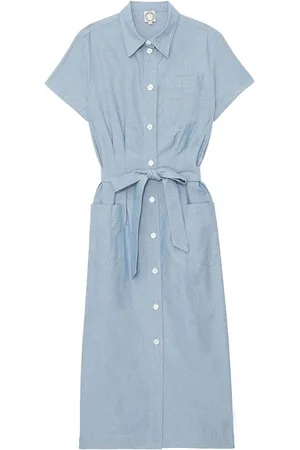 Inès de la Fressange Femme, Robes, Bleu, Taille: 42 FR Robe Chemise Bleue Ethel