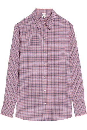 Inès de la Fressange Femme, Blouses et Chemises, Multicolore, Taille: 36 FR Chemise à Carreaux Rouge