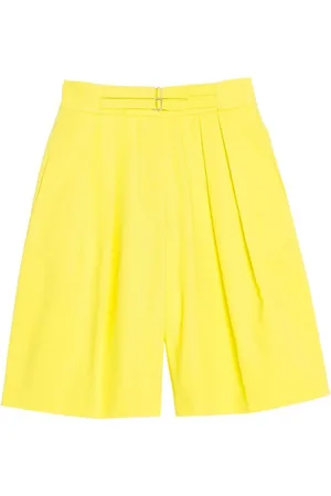 Inès de la Fressange Femme, Shorts, Jaune, Taille: 42 FR Shorts Jaune Prune Taille Haute en Toile