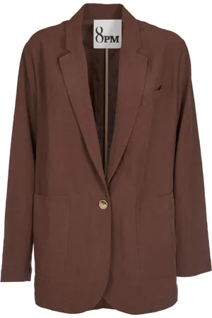 8PM Femme, Vestes, Brun, Taille: 38 FR Veste Élégante Marigot