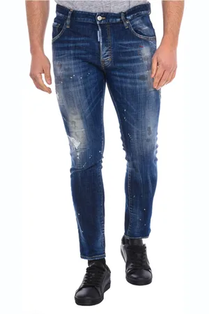 Dsquared2 Homme, Jeans, Bleu, Taille: S Pantalon Long Coupe Droite