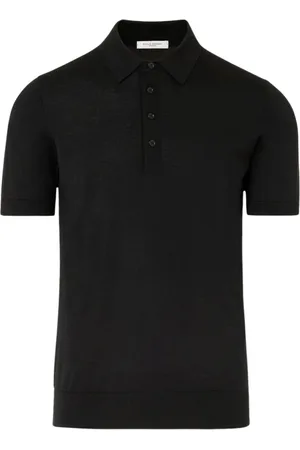 Paolo Pecora Homme, Tops, Noir, Taille: L Polo Noir de Qualité