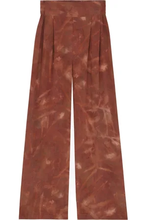 Cortana Femme, Pantalons, Brun, Taille: 44 FR Lisa, pantalon en soie imprimée