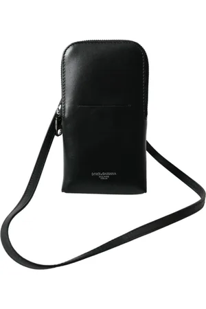 Dolce & Gabbana Femme, Accessoires, Noir, Taille: ONE Size Portefeuille en cuir noir avec logo imprimé