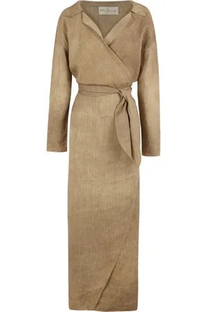 Cortana Femme, Robes, Jaune, Taille: 42 FR Raja, robe midi en lin malté