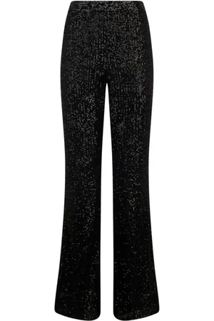 Twin-Set Femme, Pantalons, Noir, Taille: 38 FR Pantalon Noir à Paillettes Night of Light