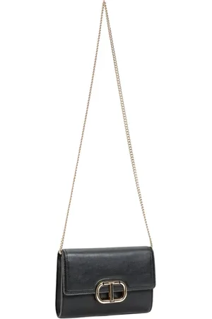 Twin-Set Femme, Sacs, Noir, Taille: ONE Size Sac Bandoulière Noir avec Chaîne Dorée