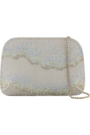 Giorgio Armani Femme, Sacs, Gris, Taille: ONE Size Élégant Sac Pochette Gris Clair