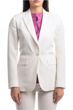 Liu Jo Femme, Vestes, Blanc, Taille: 38 FR Veste Longue de Luxe