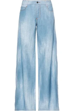 ERMANNO SCERVINO Femme, Jeans, Bleu, Taille: 38 FR Wide Jeans