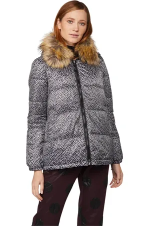 Twin-Set Femme, Vestes, Multicolore, Taille: 40 FR Doudoune Grise à Imprimé Floral